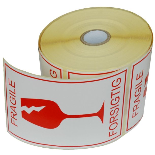 FRAGILE 100 x 150mm - 500 stk.