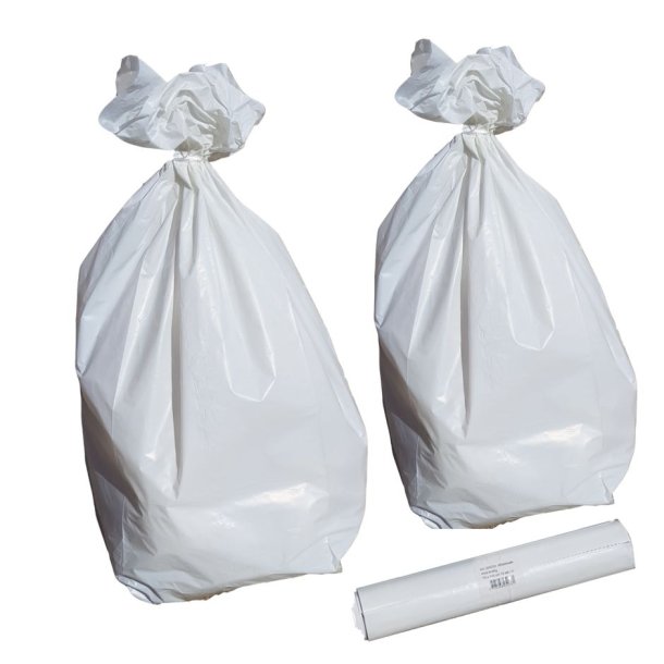 Affaldssk 70 x 110cm x 60my - Hvid