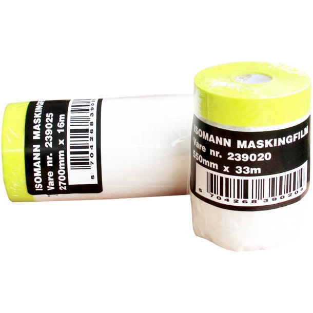 Malerfolie 2700mm x 16m med tape