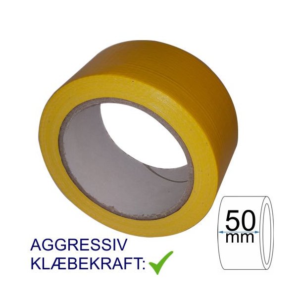 Lrreds tape 50mm x 25m Gul DXTR420