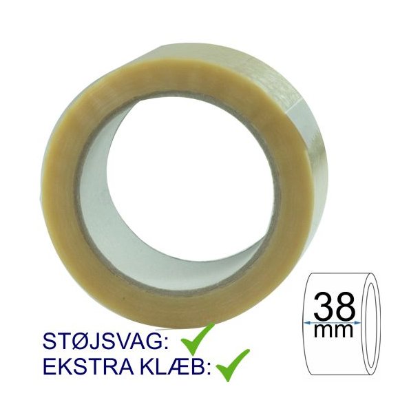 PVC tape 38mm x 66m klar