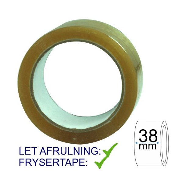 PP tape 38mm x 66m transparent S