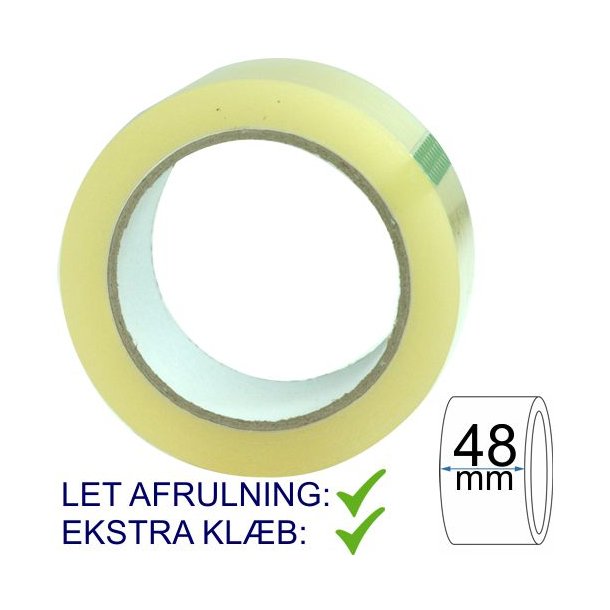 Hotmelt tape 48mm x 66m klar 